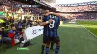 Primo gol di Etoo  Inter vs Genoa 52 [upl. by Toy641]