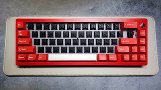 Ark68 R2  Cherry MX Black  PC Plate  GMK Classic Red [upl. by Ainatit]