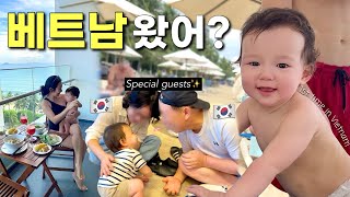 ✈️28시간만에 도착한 베트남여행🇻🇳네오의 사고와 한국에서 오신 스페셜 게스트 한국 할머니 할아버지🇰🇷국제커플 11월아기 육아여행브이로그 [upl. by Anire]