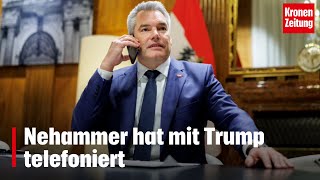 Nehammer hat mit Trump telefoniert  kronetv NEWS [upl. by Krongold]