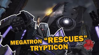 MEGATRON LIBERATES TRYPTICON  FALL OF CYBERTRON CH 10 [upl. by Timotheus]