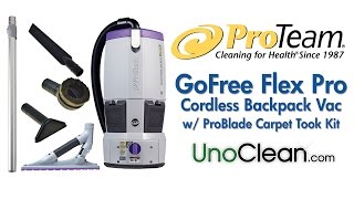 ProTeam  GoFree Flex Pro Cordless Backpack Vacuum  Demo [upl. by Emile]