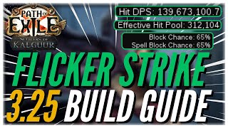 Path Of Exile  Flicker Strike Trickster 325 Build Guide  Very Tanky  Doryani Prototype Build [upl. by Iover]