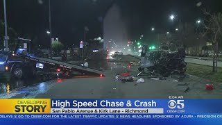 High Speed Chase Ends With Crash In San Pablo [upl. by Obadiah]