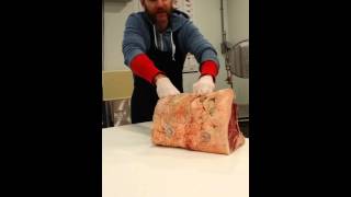 Preparing a Dry Aged New York Strip Steak at the Butcher of Kingsville [upl. by Thirzi]