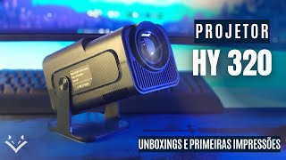 HY 320 o Melhor PROJETOR pelo Menor Preço  Unboxings e Primeiras impressões  LC ALPHA [upl. by Halludba]