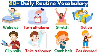 60 Daily Routine Vocabulary  Daily Routines In English  Vocabulary [upl. by Annnora13]