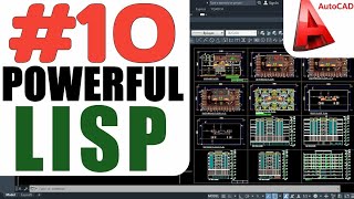 quot10 Productive and Powerful AutoCAD Lisp Programs Best Tutorialsquot [upl. by Euqinahs]