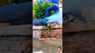 High pressure drainej pipe cleaning satisfying cleaning work clean oildrainpipecleanersdrain [upl. by Rhys]