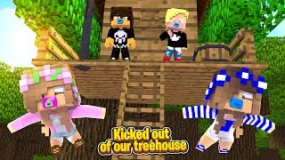 BULLIED OUT OF OUR TREEHOUSE wLittle Carly Minecraft Roleplay [upl. by Coughlin]