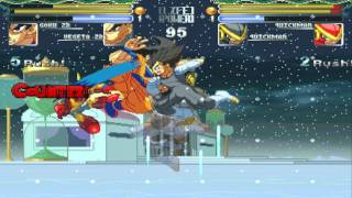 MUGEN Quickman Released Two Quickmans vs Goku Z2 and Vegeta Z2 [upl. by Vallo]