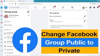 How to change Facebook group from public to private [upl. by Dahs]