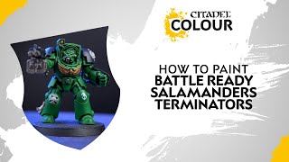 How to Paint Battle Ready Salamanders Terminator [upl. by Ayr156]