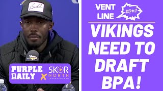 Minnesota Vikings draft plans Best player available [upl. by Franklyn]