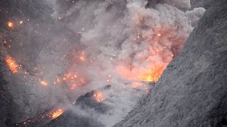 Spectacular volcanic eruption at Batu Tara volcano Indonesia [upl. by Valora800]