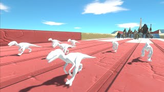 Race to eat Albino Raptors  Animal Revolt Battle Simulator [upl. by Kosak250]