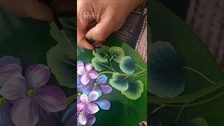 🔴✨️ INCREDIBLE Flower Painting using round brush technique shorts [upl. by Millham954]