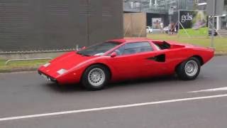 Lamborghini Countach LP400 arriving at Cars and Coffee Düsseldorf [upl. by Eizzil]