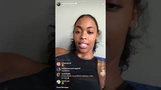 Nafessa Williams Instagram live August 13 2018 [upl. by Lura]