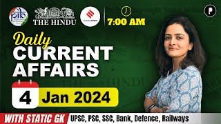 4 January Current Affairs 2024  Daily Current Affairs  Current Affairs Today [upl. by Tilly872]