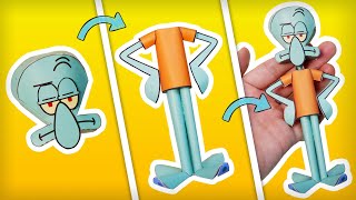 Creating a Realistic Paper Squidward A StepbyStep Guide  SpongeBob SquarePants [upl. by Lindly]