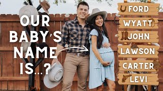 OFFICIAL BABY NAME REVEAL Our Baby’s Name Is… [upl. by Ysle]