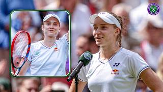 quotI dont like being the favouritequot  Elena Rybakina  QF Oncourt Interview  Wimbledon 2024 [upl. by Ris352]