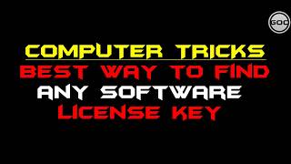 Find Any Software License Key in Windows 7810 Free  Computer Tricks  Gangs Of Coder  2018 [upl. by Ahsemit]