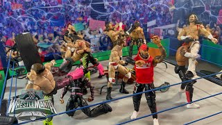 USOS VS BUCKS VS FTR VS HARDYZ VS LUCHA┃WRESTLEMANIA WWE ACTION FIGURE MATCH┃TAG TEAM ELIM MATCH┃ [upl. by Wyatan]