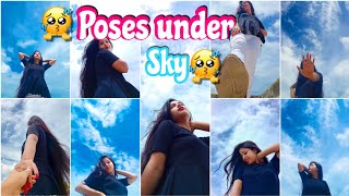 Poses under sky  sky Photoshoot idea  anutechnology [upl. by Gerta683]