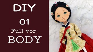 Tutorial Hanbok Doll 01  Korean Traditional dress  Noble Woman [upl. by Adara922]