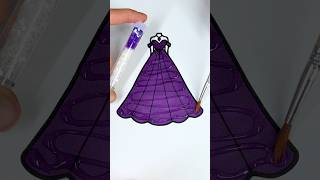 Purple Princess Bride 💜👑✨ glitter glitterdress colorfulcreativekids princess purple color [upl. by Yolane]