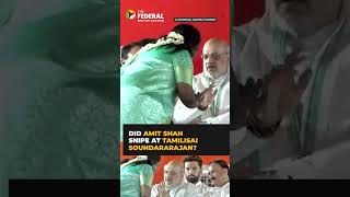 Heated interaction between Amit Shah Tamilisai goes viral  The Federal [upl. by Hacceber]