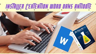 Installer lextensions word dans le logiciel de correction antidote [upl. by Artus]