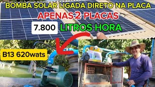 BOMBA SOLAR LIGADA DIRETO NA PLACA IDEAL PARA SÍTIOS E CHÁCARAS [upl. by Bissell]