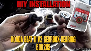 PAANO MAG PALIT NG CRANKCASE BEARING NG HONDA BEAT FI V2 [upl. by Anaizit378]