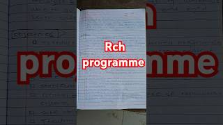 Reeproductive and child health programmechn rch notes [upl. by Naelopan]