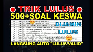 DIJAMIN LULUS TES KESWA  SOAL KESWA SERING MUNCUL  JAWAB DENGAN KONSISTEN [upl. by Enneyehs347]