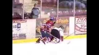 2013 Leamington Flyers Muzzin Hit on Strathroy Rockets Boyer [upl. by Whitebook]