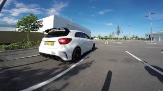 MercedesBenz a45 AMG facelift exhaust package launch control [upl. by Caryl]