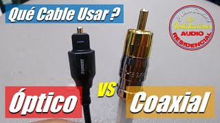 Óptico vs Coaxial  cable optico vs digital coaxial  que cable es mejor para conectar tu equipo [upl. by Adest]