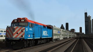 Train Simulator 2020  The Racetrack Aurora to Chicago  Metra Train 1210 to Chicago [upl. by Pacifica567]