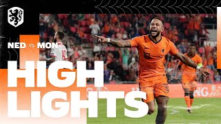 Highlights Nederland  Montenegro 492021 WKkwalificatie [upl. by Iamhaj]