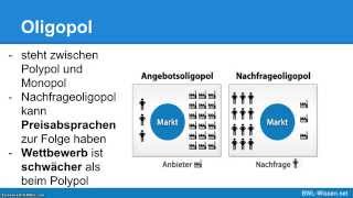 Marktformen Monopol Oligopol Polypol  Definition amp Erklärung [upl. by Acessej]