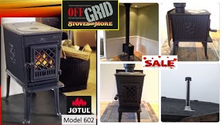 JOTUL 602 WOOD STOVE quot LITTLE GIANT quot  TINY HOME STOVE [upl. by Htrag]