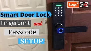 Tuya Smart Door Lock Fingerprint and Passcode Setup [upl. by Adliw759]