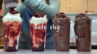 Sub📣딸기 vs 초코 여러분의 선택은 두구두구두구🥁  cafevlog  카페브이로그  카페알바브이로그 더리터  음료제조  asmr  nobgm [upl. by Sikleb]