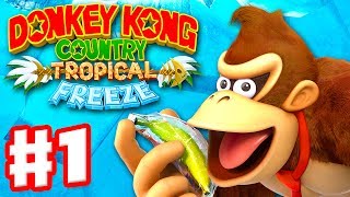 Donkey Kong Country Tropical Freeze  Gameplay Walkthrough Part 1  World 1 Lost Mangroves 100 [upl. by Ahcsat]