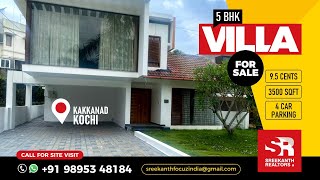 5 BHK VILLA for Sale at KakkanadKochi  Kochi Real Estate [upl. by Arratoon]