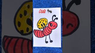 Easy Ant Drawing New creative drawing ideas ant youtube trending viral craft creative art [upl. by Dalt793]